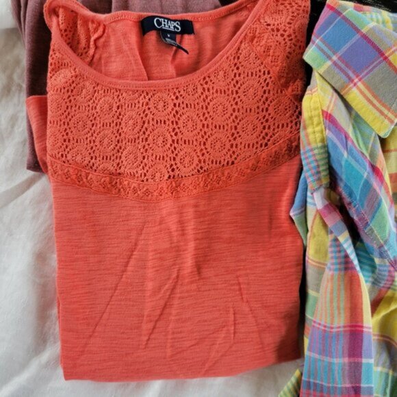 Women's Medium Tops LOT of 4 Chaps Buchman Knox Rose Gently used bundle - Picture 5 of 16